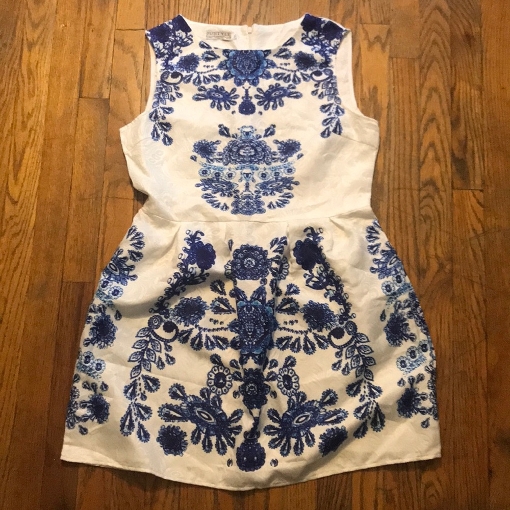 Justyle Blue Patterned Dress